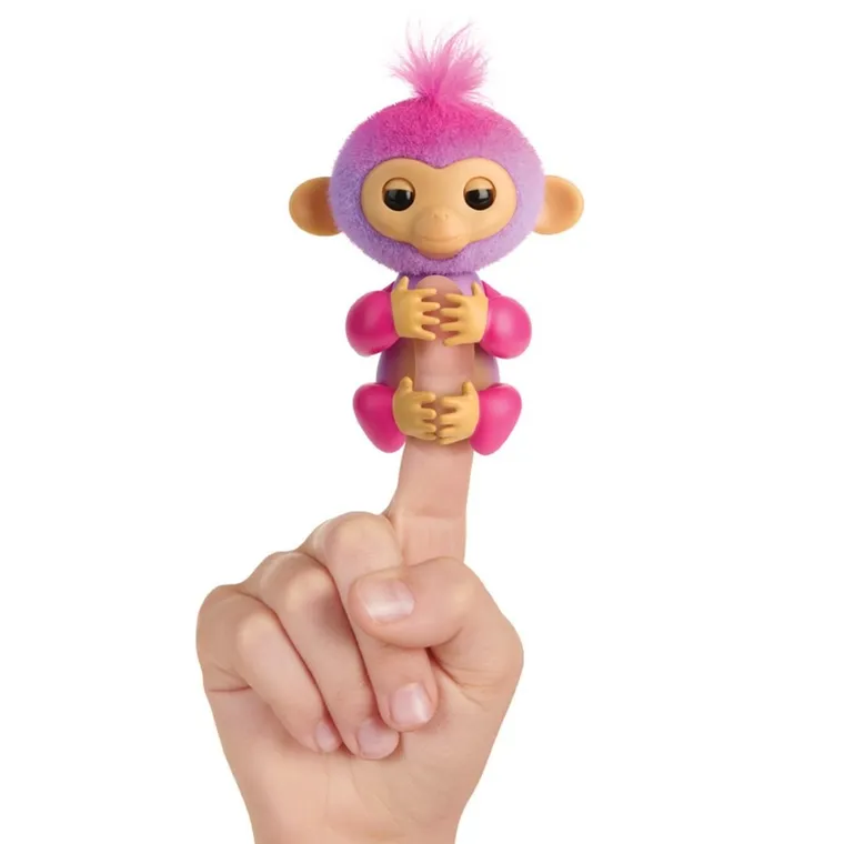 Fingerlings, Basic Monkey, Charli, małpka interaktywna, fioletowa