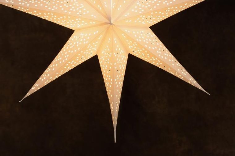 Finnlumor, gwiazda papierowa z ażurowym wzorem, 7-ramienna, 75 cm