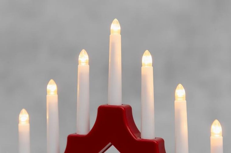 Finnlumor, świecznik adwentowy LED, 7 lampek, 29 cm