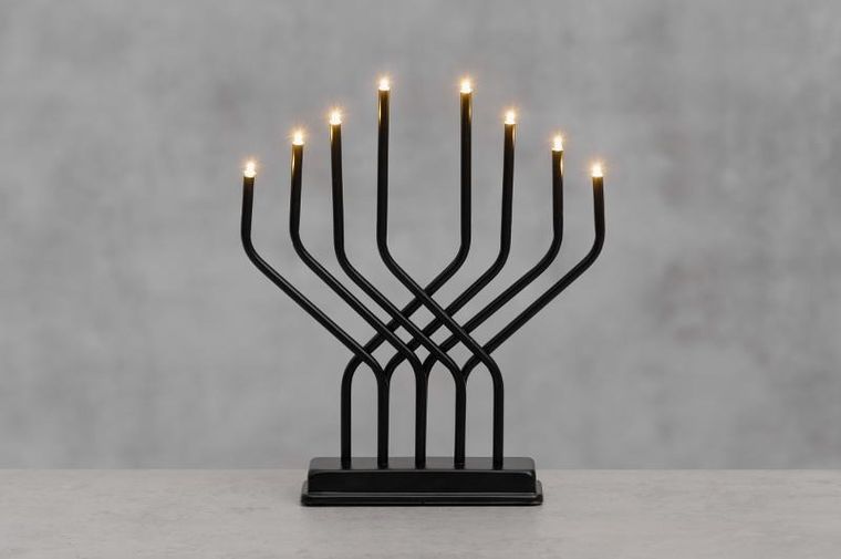 Finnlumor, świecznik adwentowy LED, 8 lampek, 32-27 cm