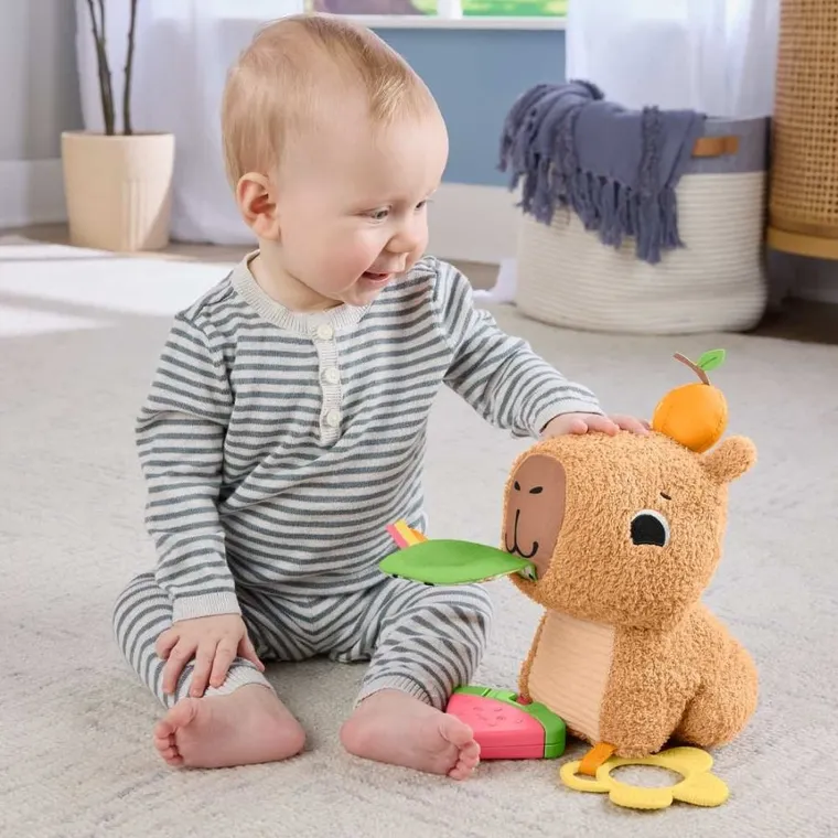 Fisher-Price, Kapibara Sensoryczna przytulanka, zabawka niemowlęca