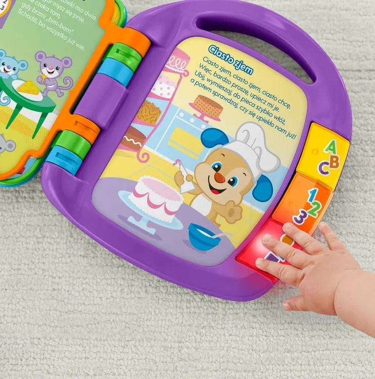 Fisher-Price, Książka z wierszykami Szczeniaczka, niemowlęca zabawka interaktywna