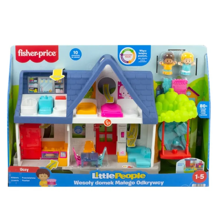 Fisher-Price, Little People, Wesoły domek Małego Odkrywcy, zestaw do zabawy