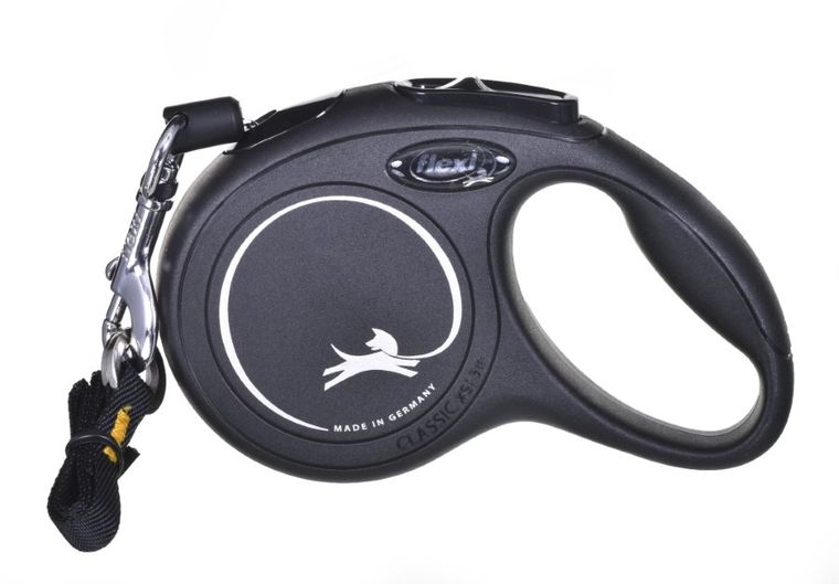 Flexi, New Classic, Cat, smycz automatyczna, linka, rozmiar 3 m, czarna