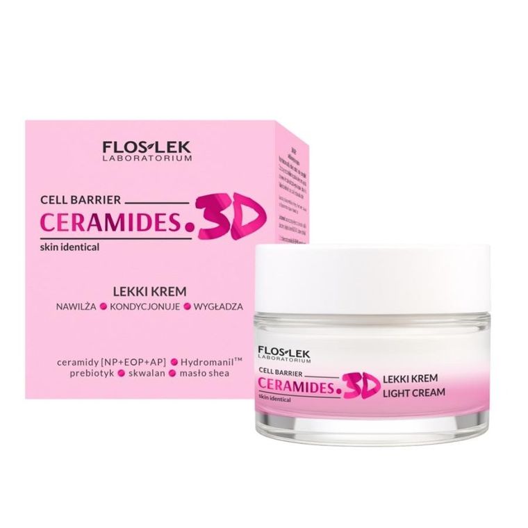 Floslek, Ceramides.3D, lekki krem do twarzy, 50 ml