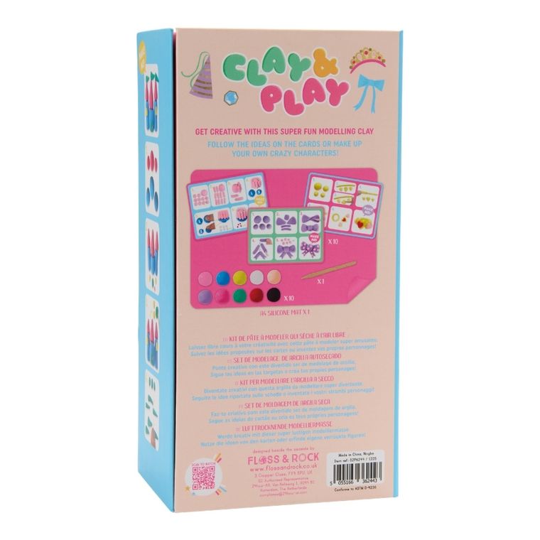 Floss & Rock, Clay & Play, Księżniczki, masy plastyczne, 10 kolorów