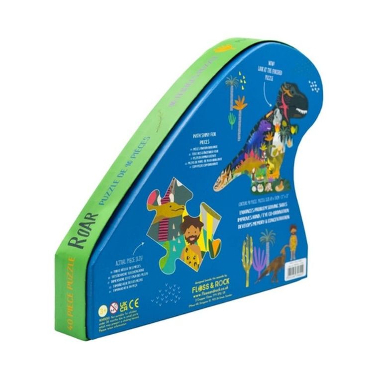 Floss & Rock, Dinozaury, puzzle, 40 elementów