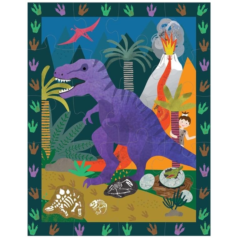 Floss & Rock, Dinozaury, zestaw zabaw magnetyczno-plastycznych 4w1