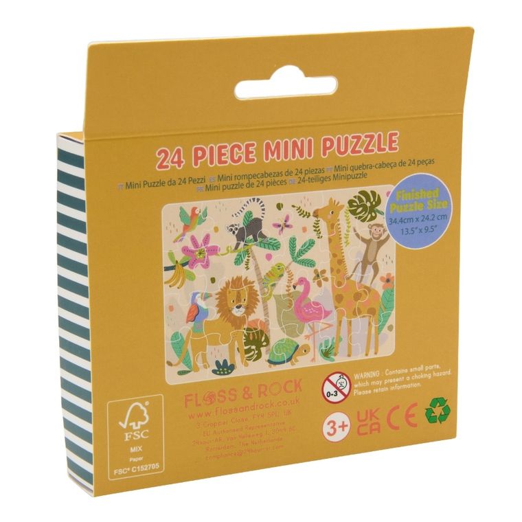 Floss & Rock, Dżungla, mini puzzle, 24 elementy