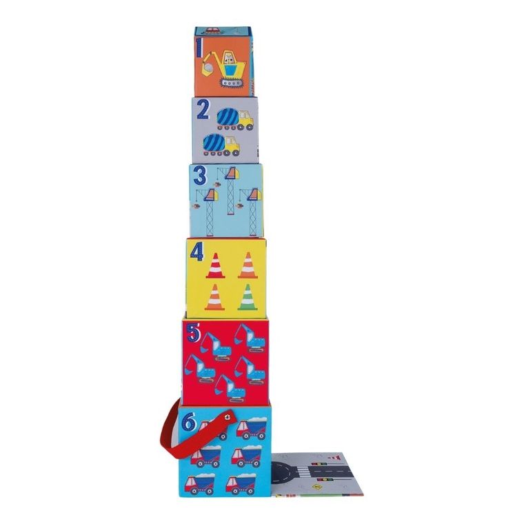 Floss & Rock, Na budowie, piramida do układania, zestaw z figurkami