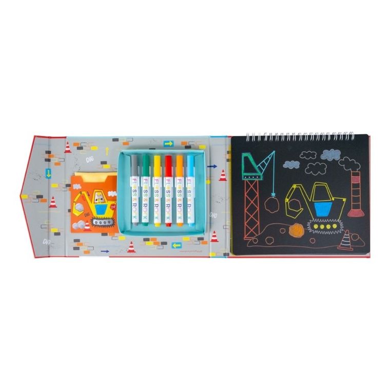 Floss & Rock, Na Budowie, szkicownik z kredowymi pisakami