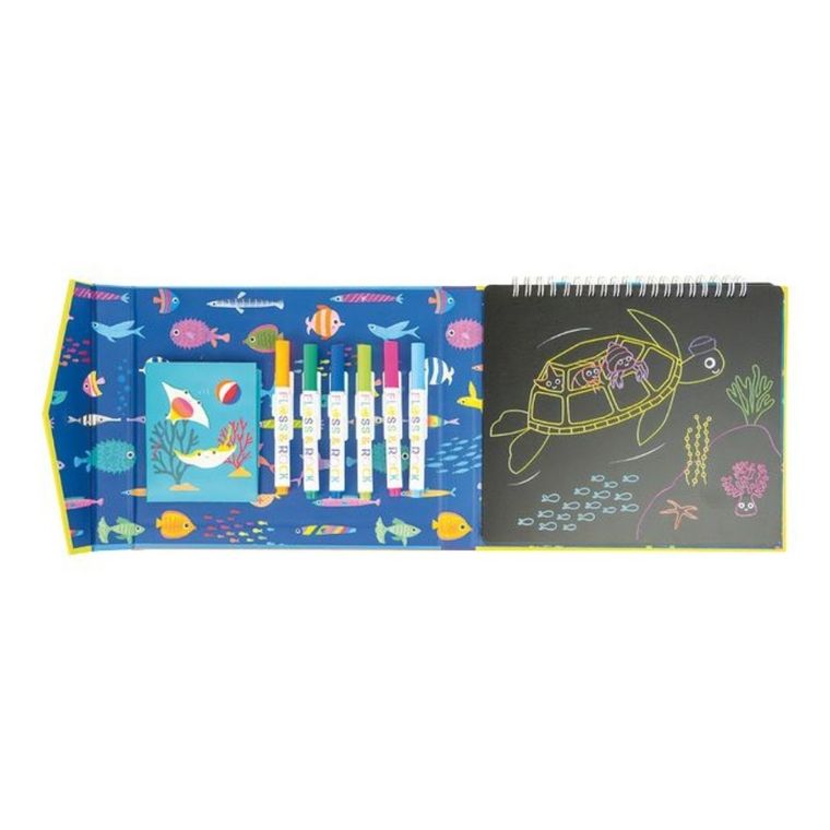 Floss & Rock, Ocean, szkicownik z kredowymi pisakami