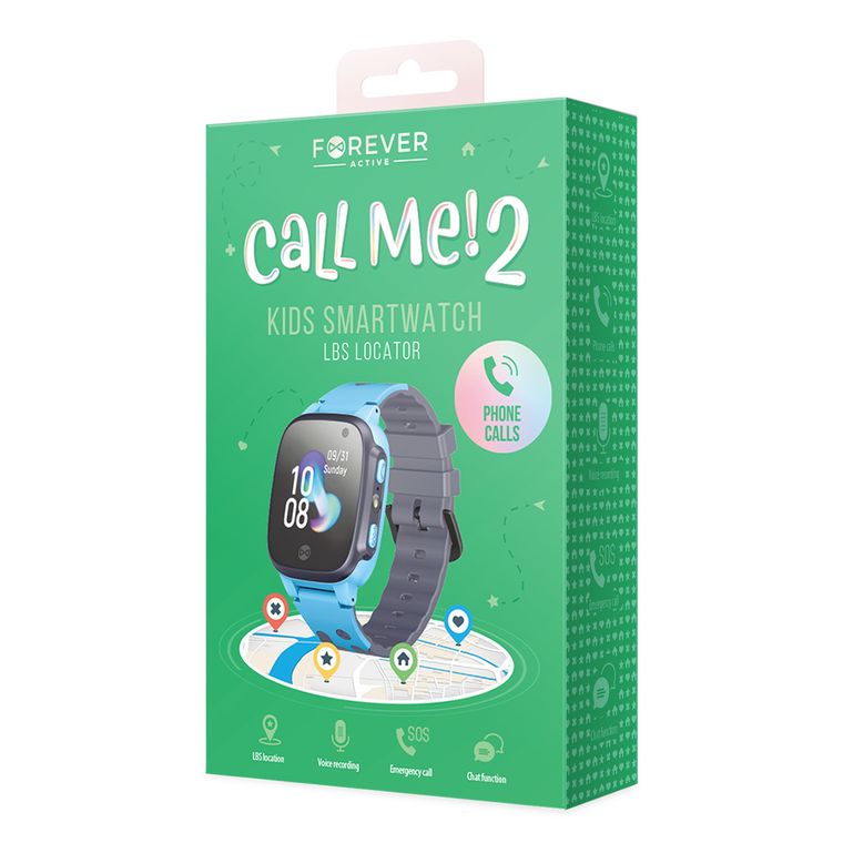 Forever, Smartwatch Kids Call Me 2 KW-60, niebieski