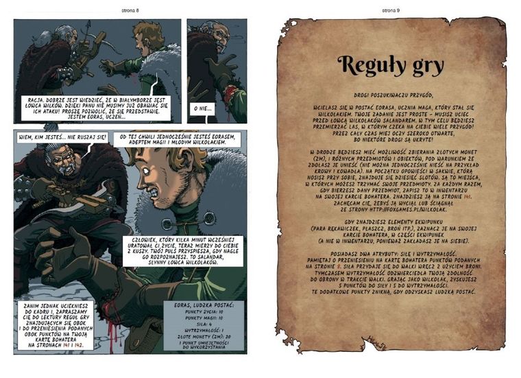 FoxGames, Wilkołak. Komiks, gra paragrafowa