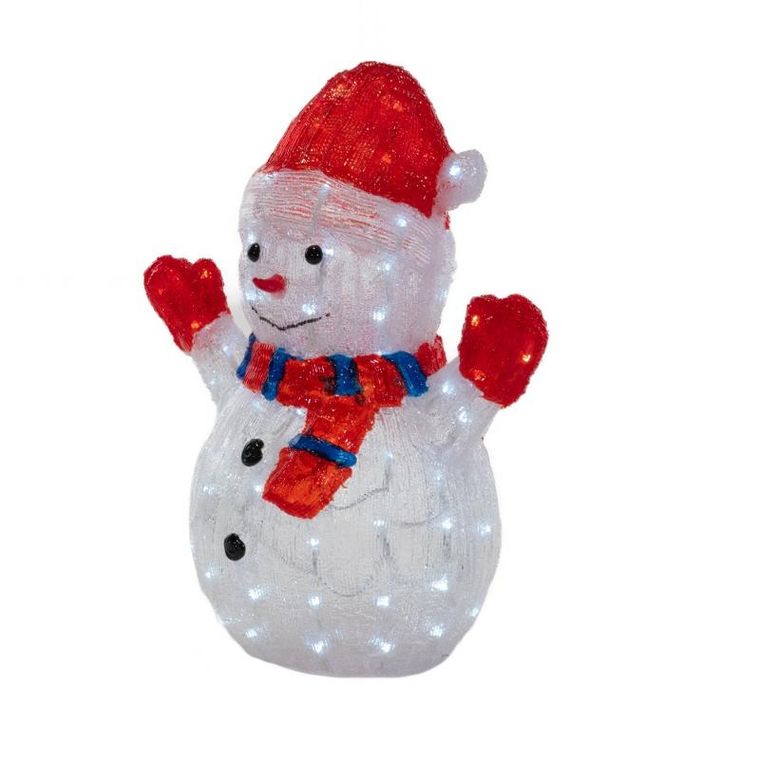 Fééric Lights And Christmas, dekoracja świąteczna LED, bałwan, 48 cm