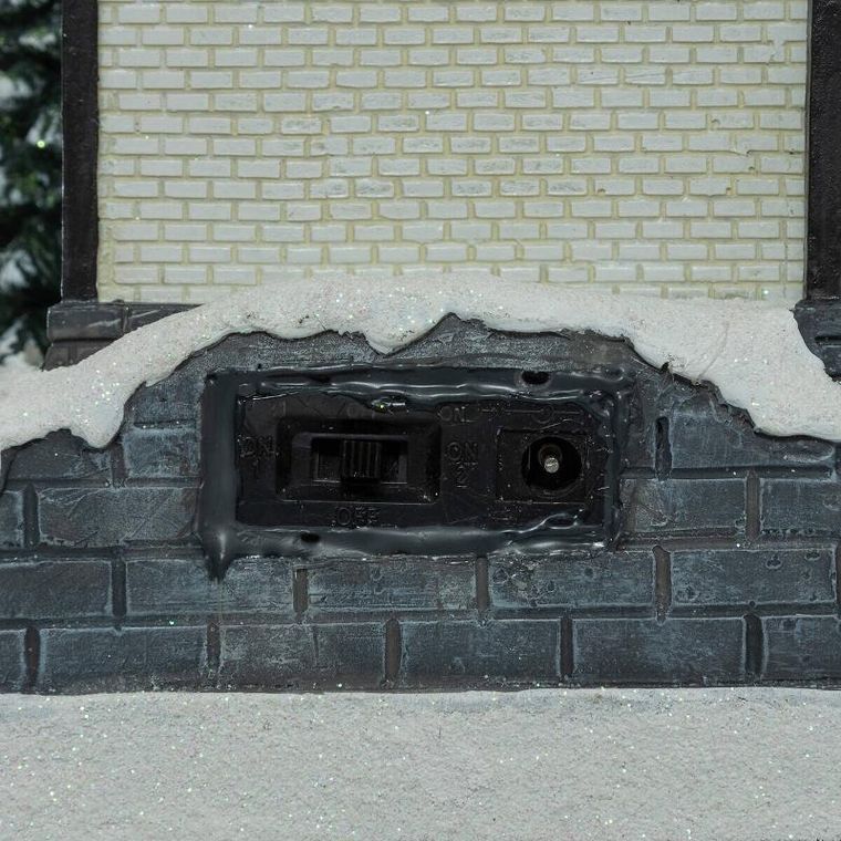 Fééric Lights And Christmas, figurka świąteczna, kościół z oświetleniem LED