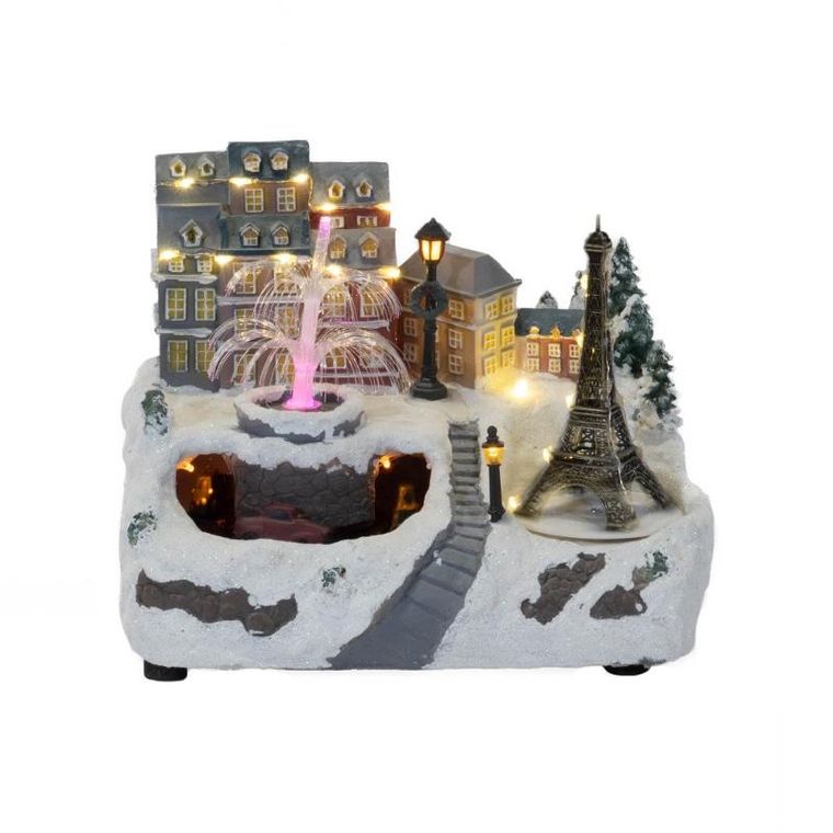 Fééric Lights And Christmas, ruchoma scenka zimowa z wieżą Eiffla