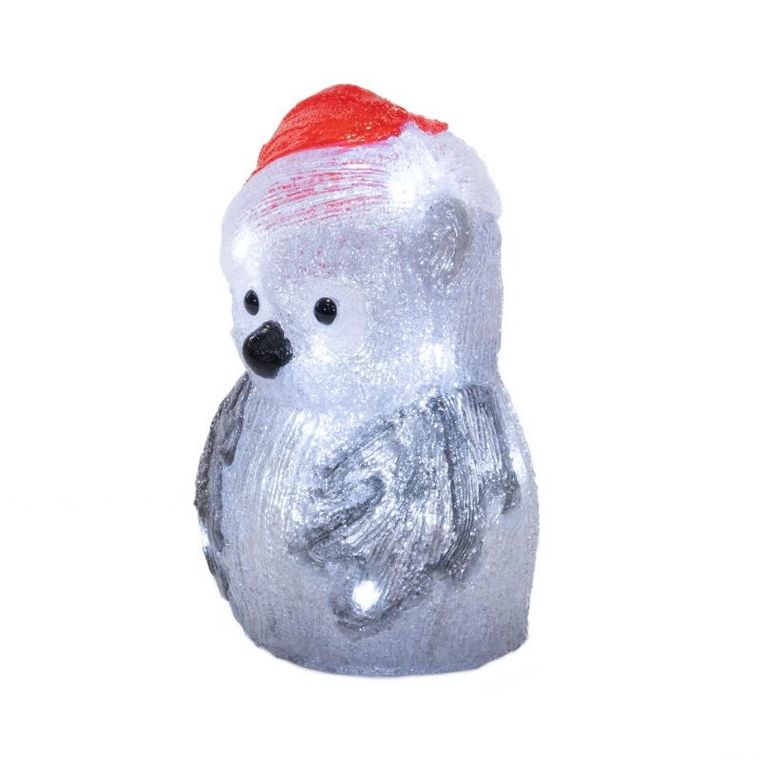 Fééric Lights And Christmas, świecąca dekoracja świąteczna, sowa, 24,7 cm