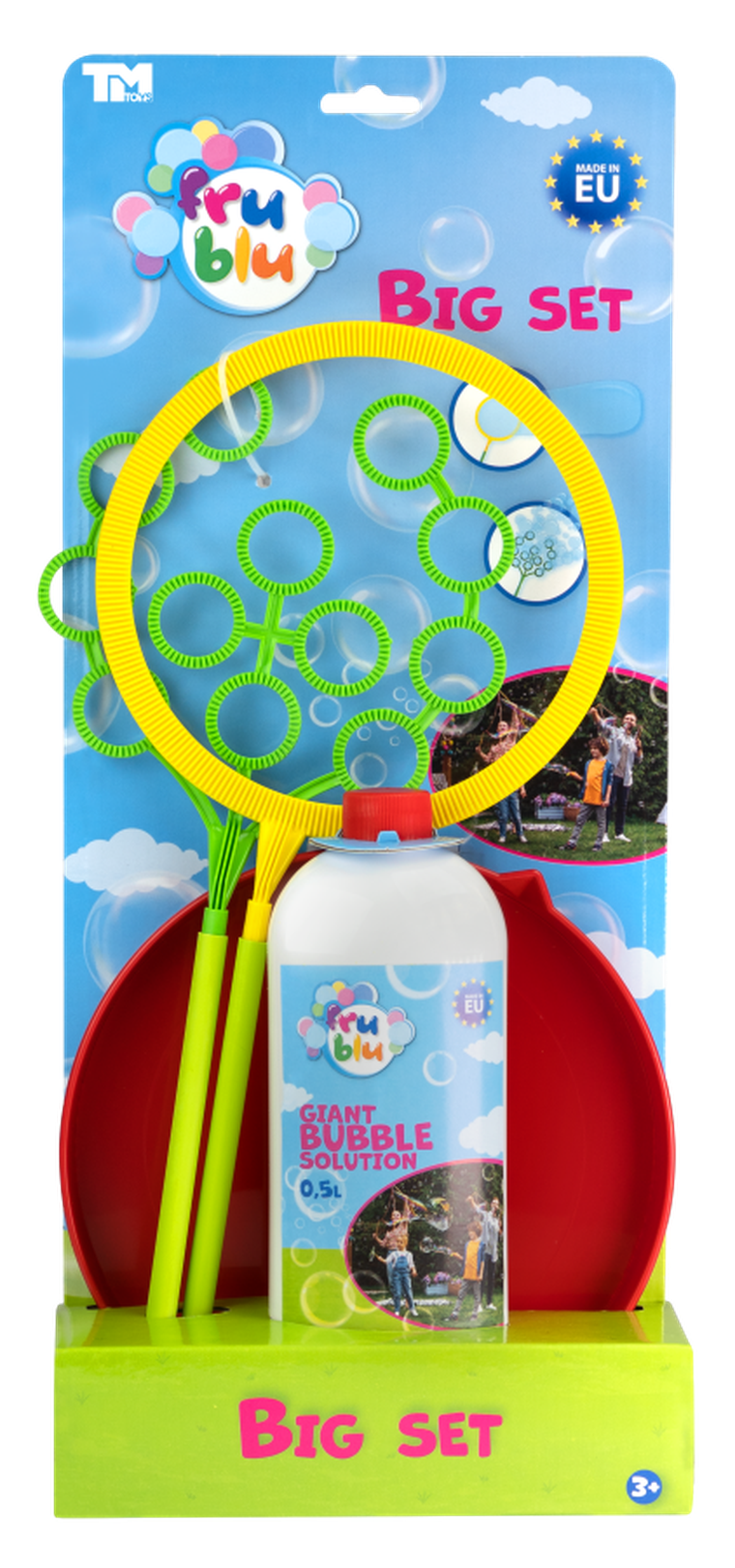 Fru Blu, Big Bubbles, zestaw do robienia baniek z płynem, 500 ml