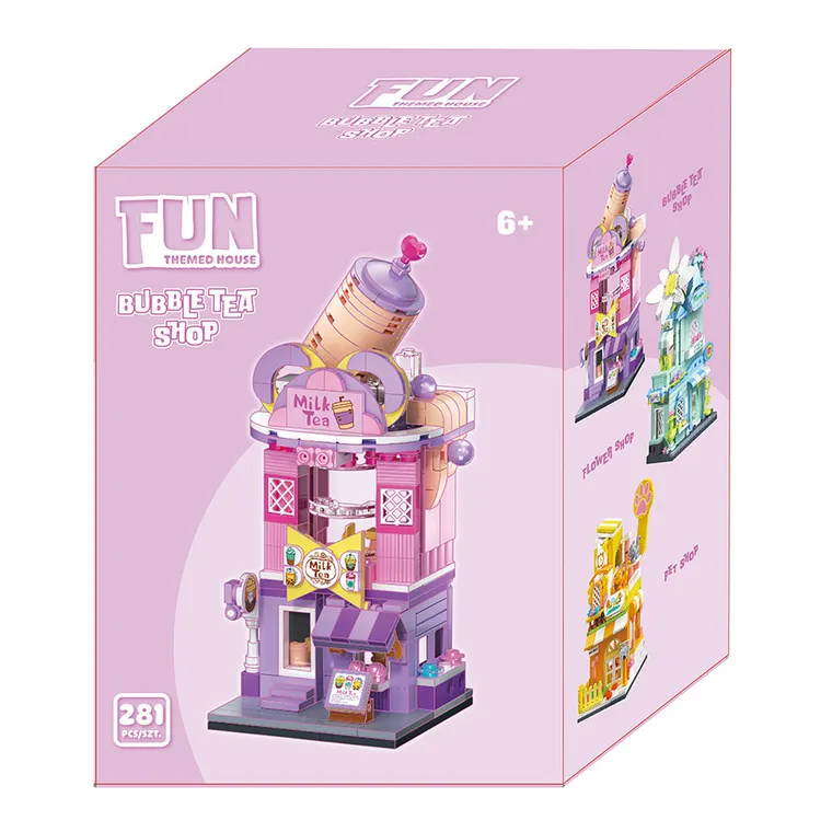 Fun, klocki konstrukcyjne, sklep z bubble tea, 281 elementów