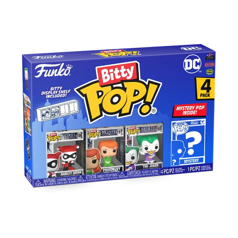 Funko Bitty Pop! DC, mini figurki kolekcjonerskie, 4 szt.