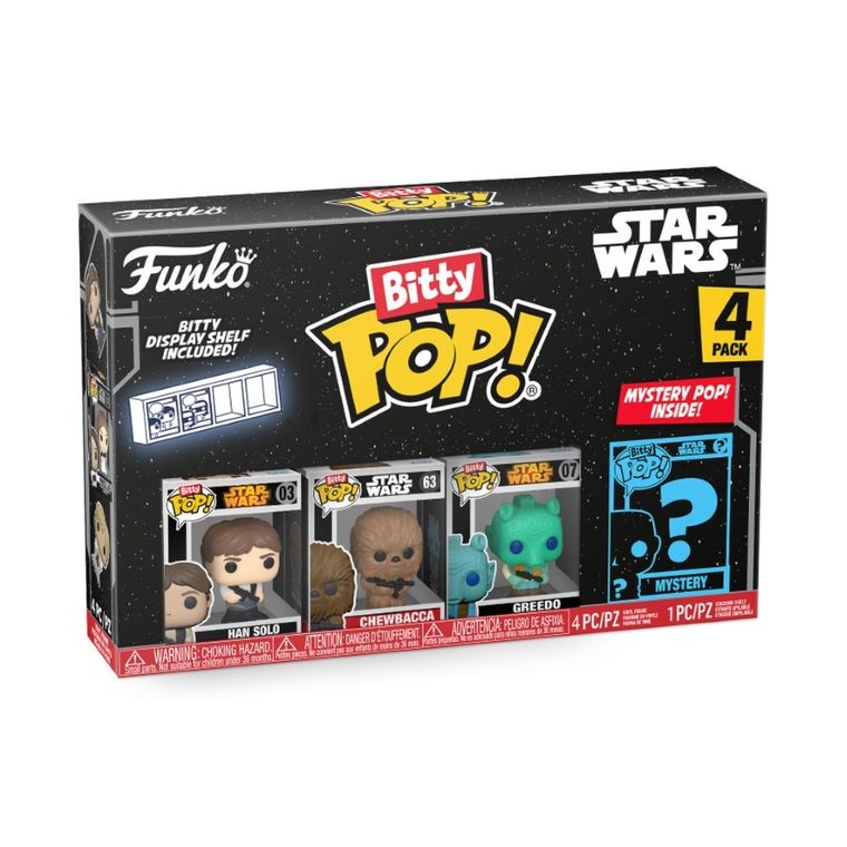 Funko Bitty Pop! Star Wars: Han Solo, mini figurki kolekcjonerskie, 4 szt.