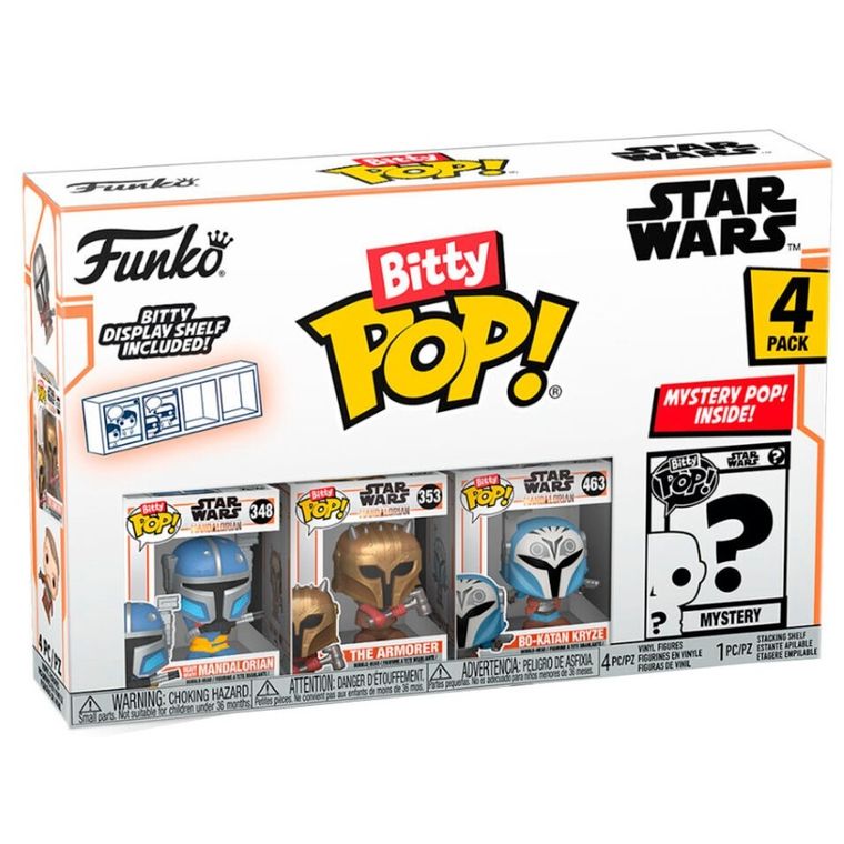 Funko Bitty Pop! Star Wars: Mandalorian S1, mini figurki kolekcjonerskie, 4 szt.