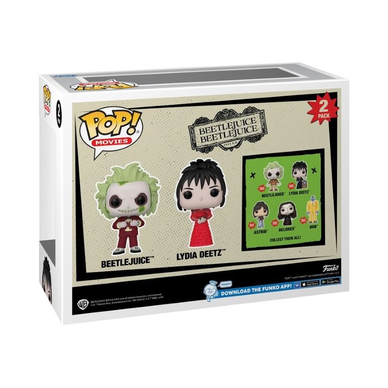 Funko Pop! Movies: Beetlejuice 2, Beetlejuice i Lydia, figurki kolekcjonerskie, 2 szt.