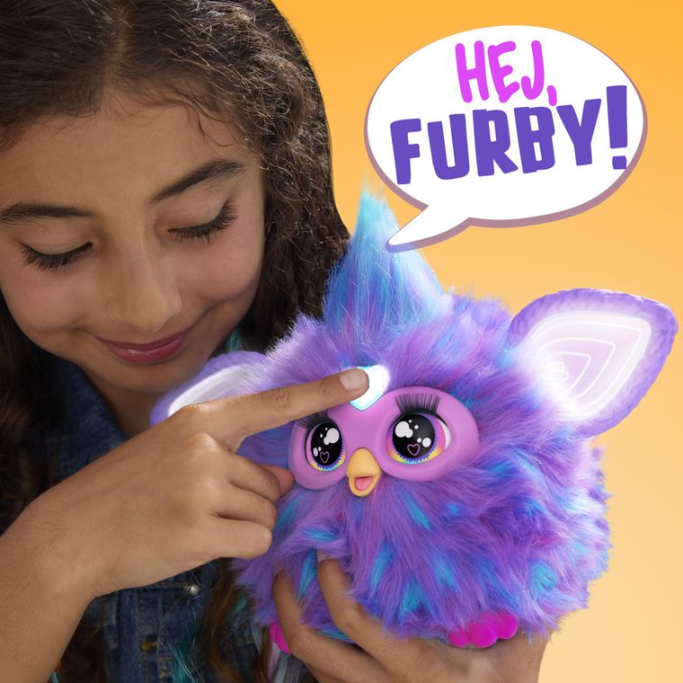 Furby, fioletowy, pluszowa zabawka elektroniczna
