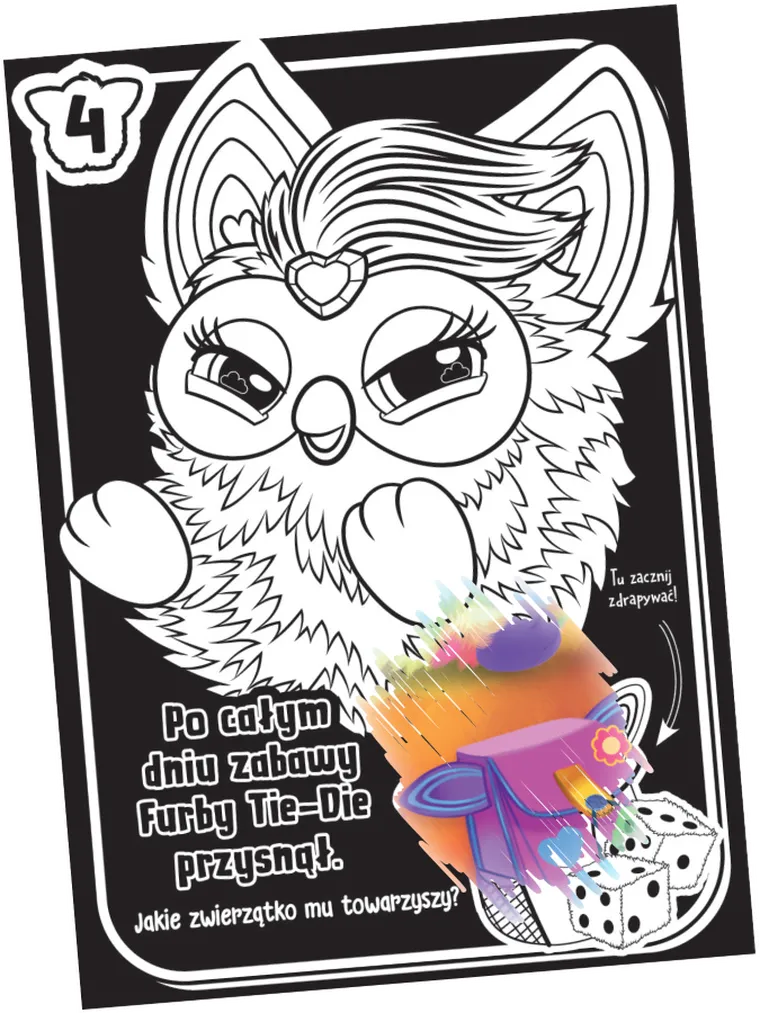 Furby. Zagadki Furby'ego. Zdrapuj, koloruj, naklejaj