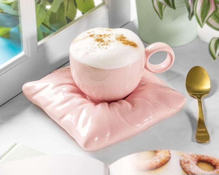 Gadget Master, królewska filiżanka, różowa