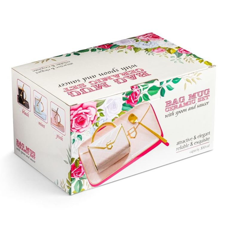 Gadget Master, kubek torebka, podstawka i łyżeczka, czarny