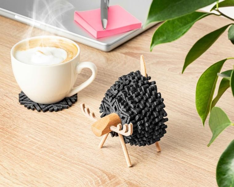 Gadget Master, podkładki filcowe, Łoś, czarne, 12 szt.