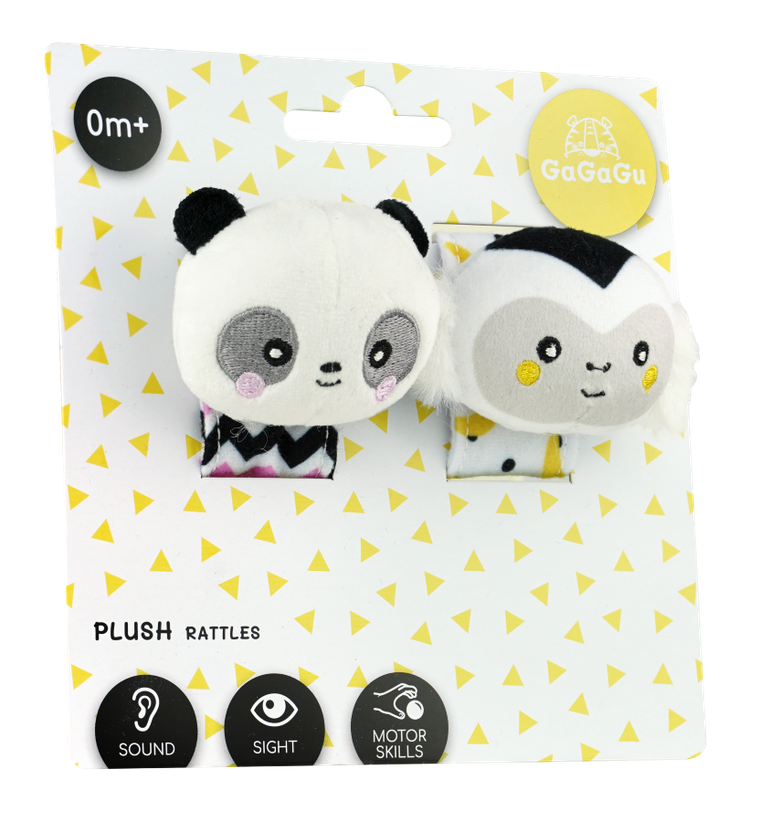 Gagagu, grzechotki, panda, małpka