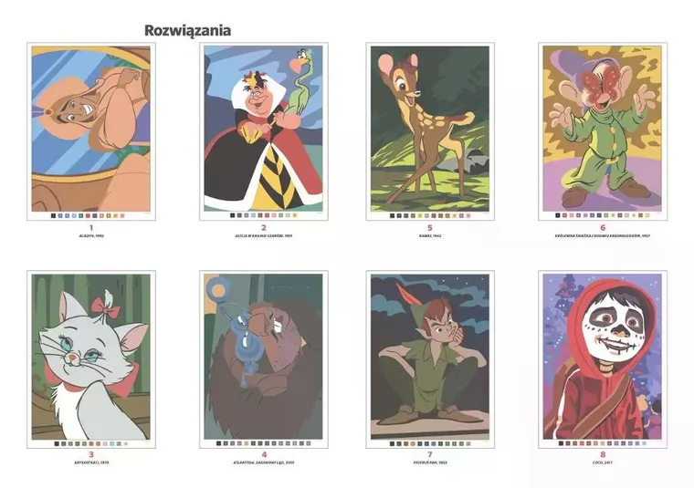 Galeria bohaterów. Art therapy. Kolorowanka antystresowa. Disney. Klasyka. Zagadkowe rysunki