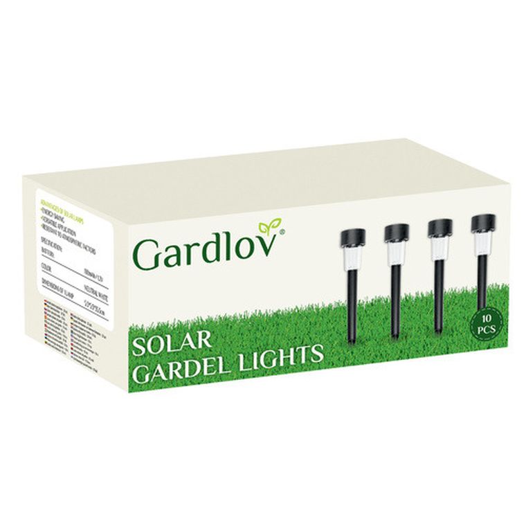 Gardlov, lampki solarne ogrodowe, 10 szt.