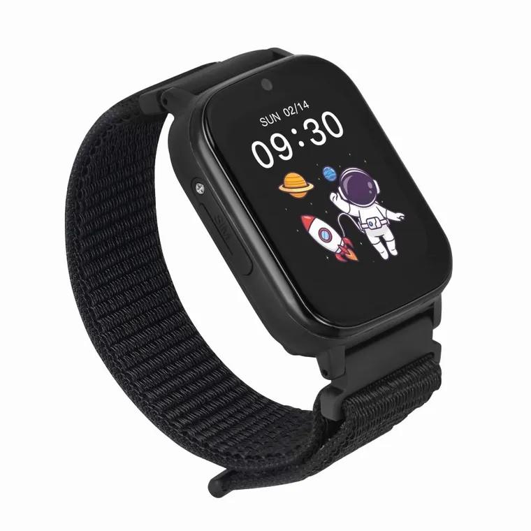 Garett Kids, Tech, smartwatch, 4G, czarny velcro