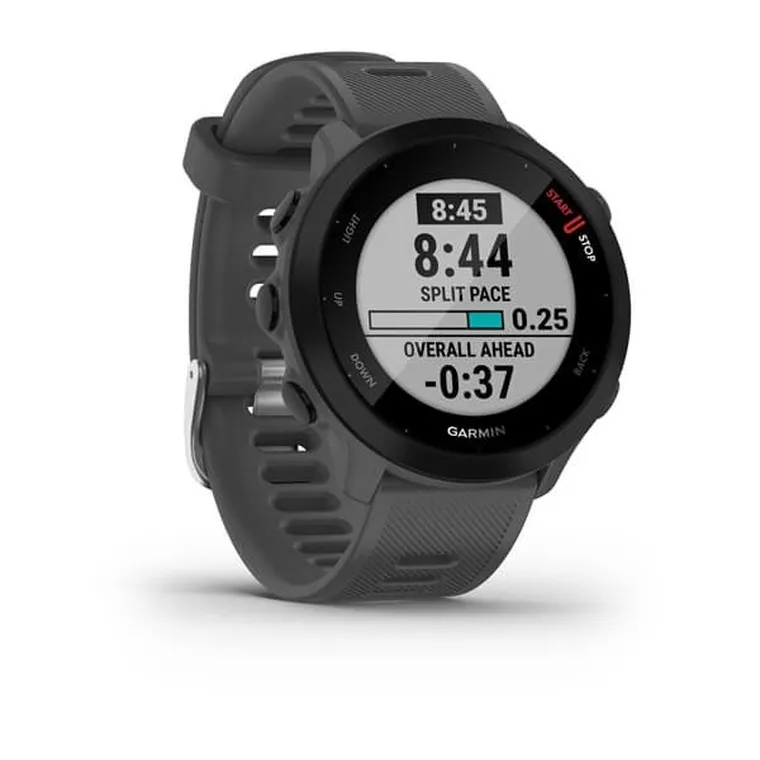 Garmin, Forerunner 55, zegarek sportowy, szary