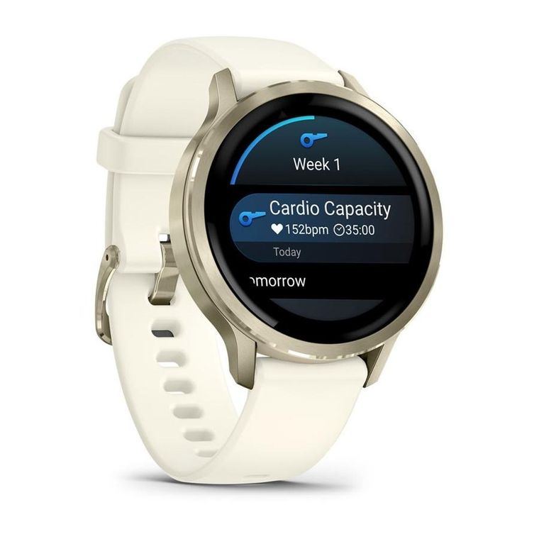Garmin, Venu 4, smartwatch, 41 mm, Beige Lunar Gold Bone