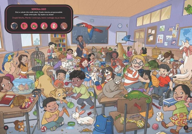 Gdzie jest Stitch? Odkryj świat niebieskiego stworka. Szukaj i znajdź