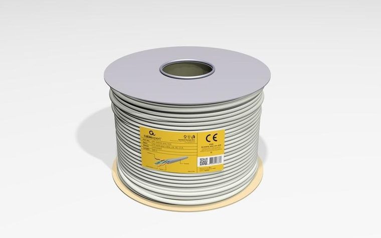 Gembird, kabel UTP, kat. 5e, 100m, szary