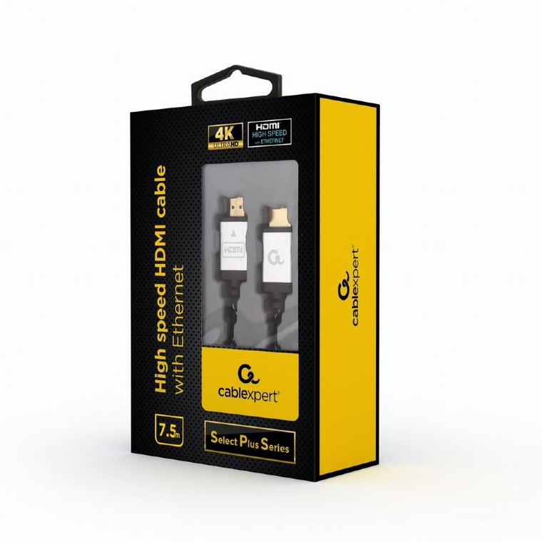 Gembird, Seria Select Plus, kabel HDMI M - HDMI M, 7,5m, czarny