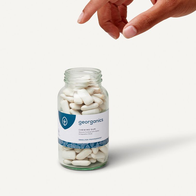 Georganics, naturalna guma do żucia, English Peppermint, 30 gum