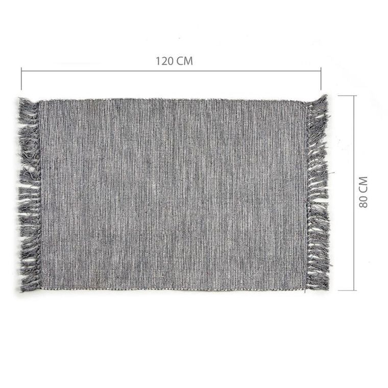 Giftdecor, dywan z frędzlami z naturalnej bawełny, 80-120 cm