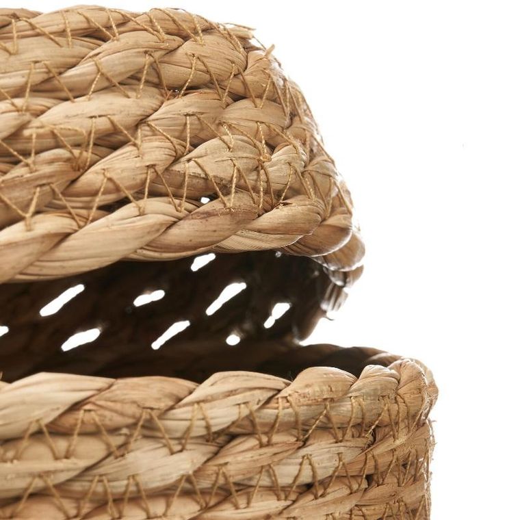 Giftdecor, koszyki do przechowywania z naturalnej plecionki, 3 szt.