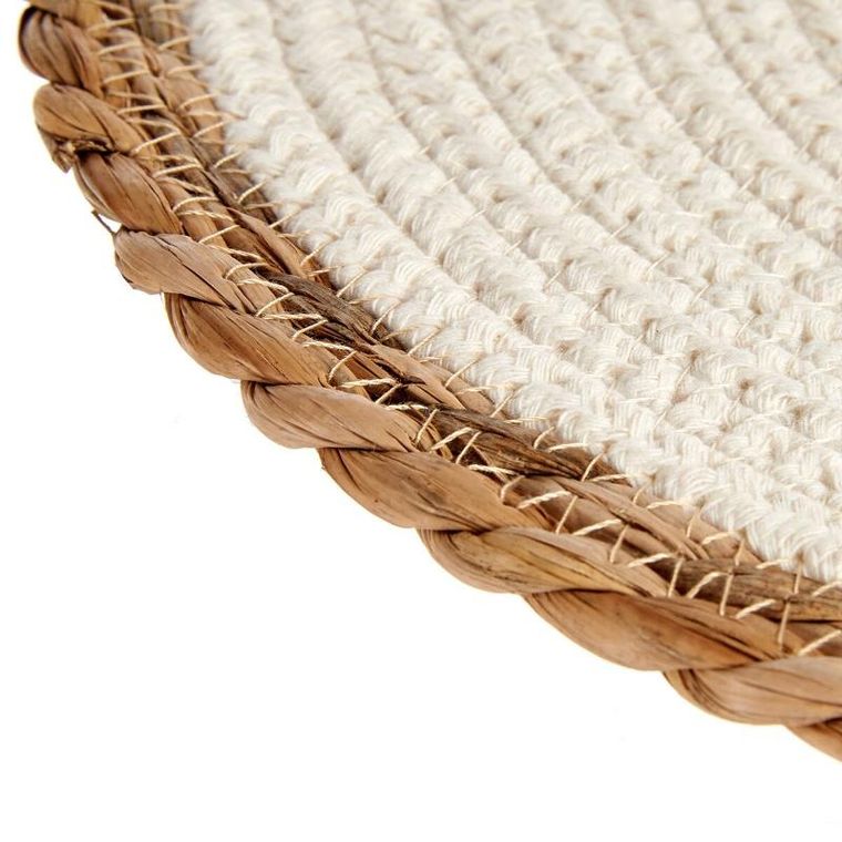 Giftdecor, podkładka pod talerz, z plecionką z trawy morskiej na brzegach