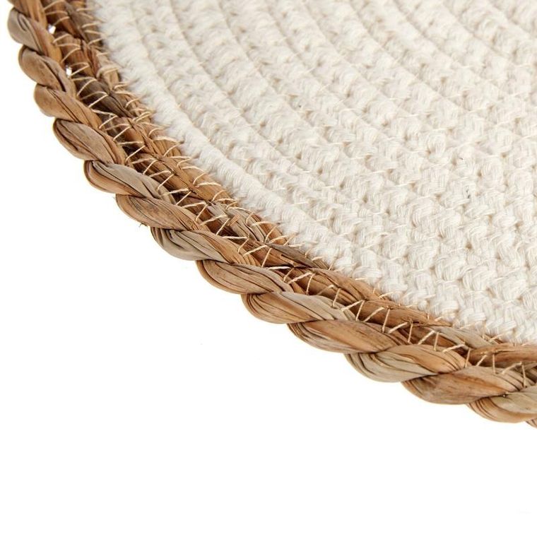 Giftdecor, podkładka pod talerz, z plecionką z trawy morskiej na brzegach