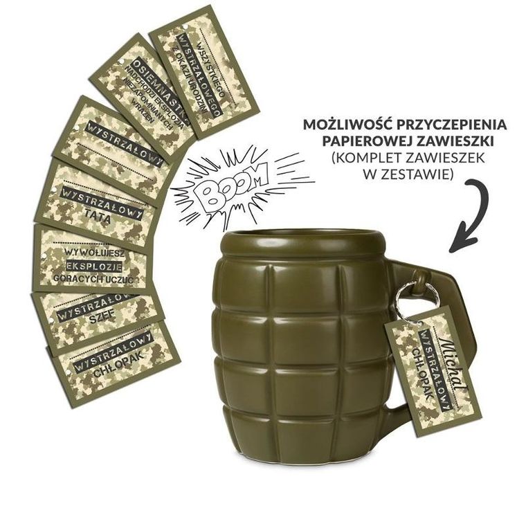 Gigantyczny kubek, granat, zielony