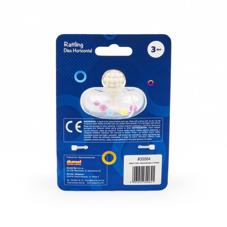 GiliGums, grzechoczący dysk horyzontalny, grzechotka