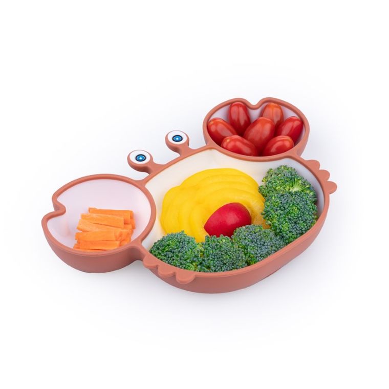 GiliGums, Krab, talerz, ceglasto-biały